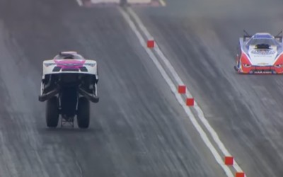 Απίστευτη σκηνή σε αγώνα drag (video)