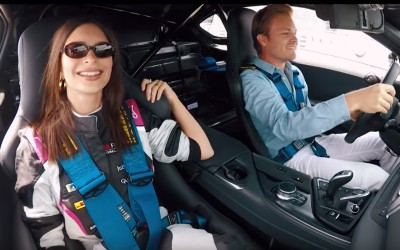O N.Rosberg πάει βόλτα την E.Ratajkowski με το BMW i8 (video)