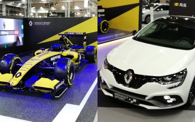 To Megane RS και το μονοθέσιο της F1 στο περίπτερο της Renault!