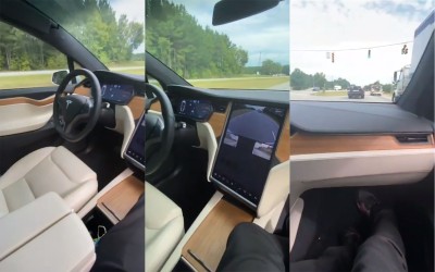 Το τερμάτισε: Έβαλε αυτόματο πιλότο στο Tesla και κάθισε ως συνοδηγός! (video)