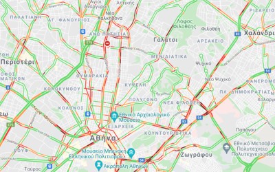 Απίστευτη κίνηση στην Αθήνα – Δείτε LIVE την κίνηση στους δρόμους