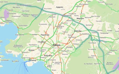 Αττικής Οδός: live χάρτης με την κίνηση στον αυτοκινητόδρομο 