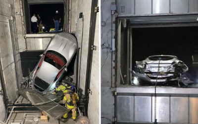 Ασανσέρ «κατάπιε» μια Ferrari Roma – Πώς γλίτωσε τη φωτιά