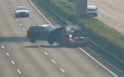 SUV κάνει σμπαράλια Lamborghini – Δείτε το video 
