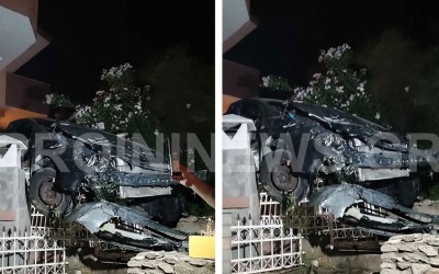 Καβάλα: Αυτοκίνητο έπεσε από ύψος 20 μέτρων και προσγειώθηκε σε σπίτι 