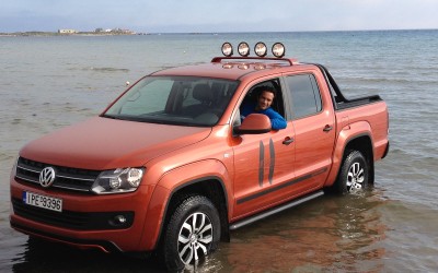 Το VW Amarok Canyon δίπλα στον Γιώργο Φράγκο