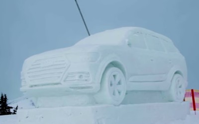 AUDI Q7 σμιλεμένo στο χιόνι (VIDEO)

