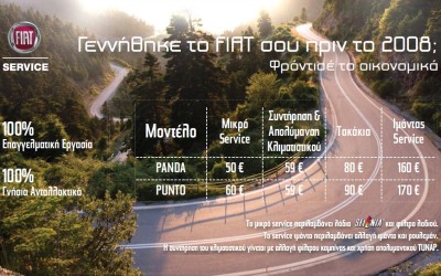 Fiat: οικονομικό service στα Panda & Punto προ του 2008