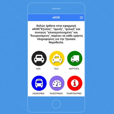 eKOK: Application με τον Κώδικα Οδικής Κυκλοφορίας