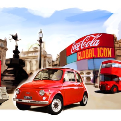 Το κλασικό Fiat 500 στο Λονδίνο