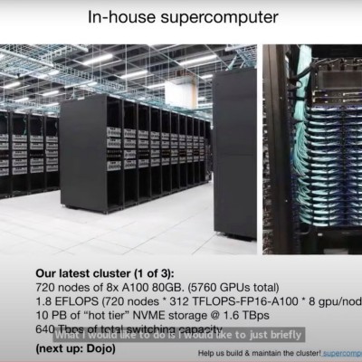 Ο υπερυπολογιστής της Tesla είναι ο 5ος δυνατότερος στον κόσμο