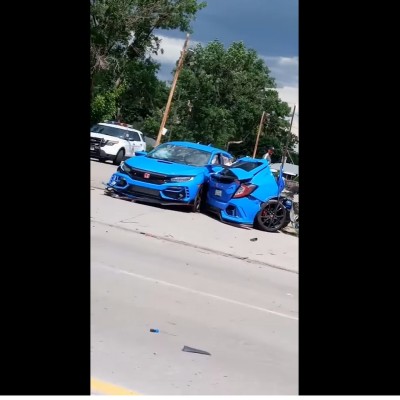 Civic Type R κόβεται κυριολεκτικά στα δύο μετά από ένα εξαιρετικά δυνατό ατύχημα (Video)