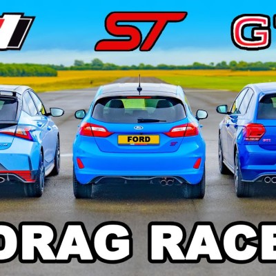 Hothatch Drag Race: Hyundai i20 N vs Ford Fiesta ST Edition vs VW Polo GTI [Video]