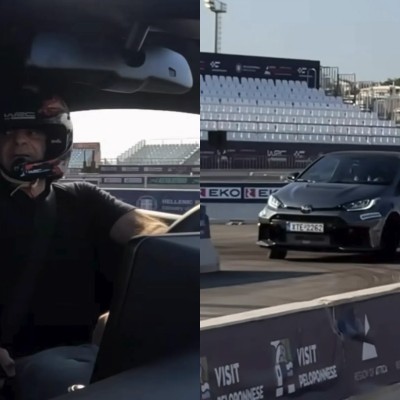 Video: O Κυριάκος Μητσοτάκης τραβάει χειρόφρενα με Toyota GR Yaris!