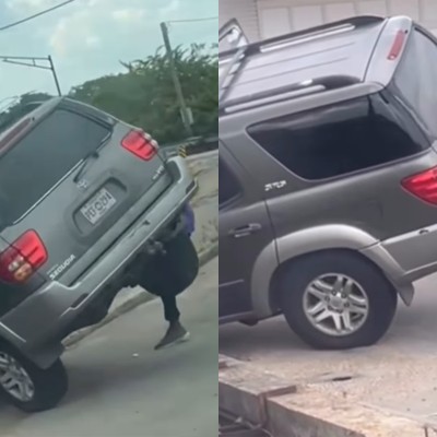 Πήγαν να σώσουν με τα χέρια Toyota 2 τόνων που κρεμόταν στο κενό – Δείτε τι έγινε (video)