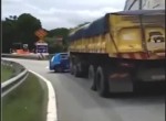 'Road rage' truck driver rams a car down a highway in Malaysia