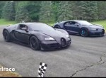 Bugatti Chiron vs. Veyron SS racing on the runway