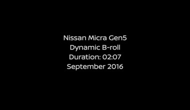 Nissan MICRA Dynamic b-roll