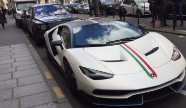 FIRST Lamborghini CENTENARIO on the road ! Start up, sound and drive in Paris