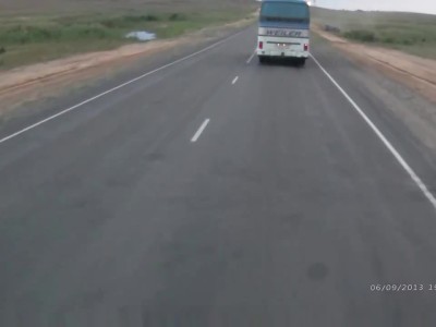 Accident in Russian Motorway