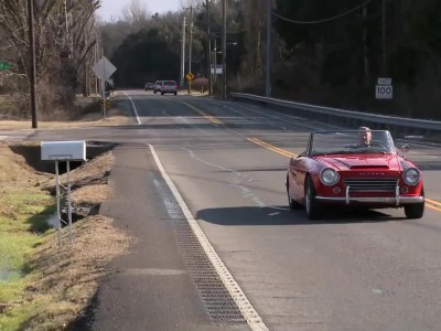 Datsun Fairlady Roadster across USA